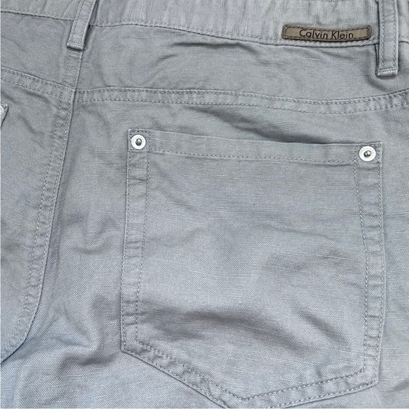 Men’s Linen Blend Calvin klein lightweight casual pants. Gray. Size 32x32 - Picture 5 of 5